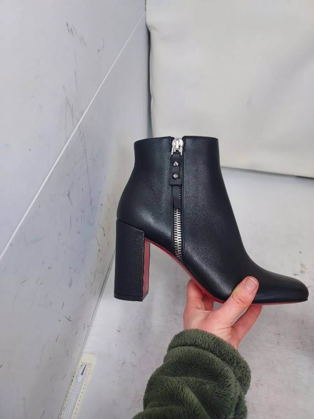 Christian Louboutin Black Ziptotal Black Ankle Boot - Picture 4 of 12